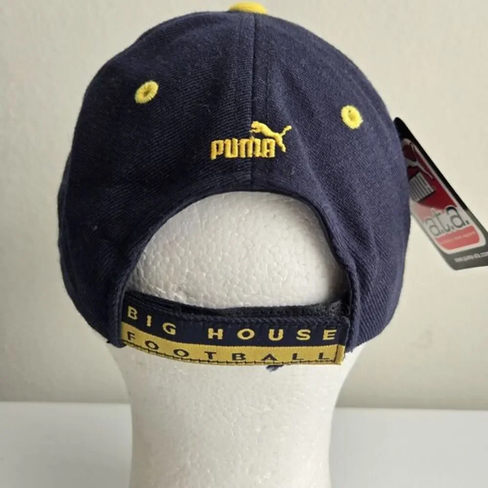 Vintage Michigan Wolverines Strapback Hat Big‎ House Football Puma NWT